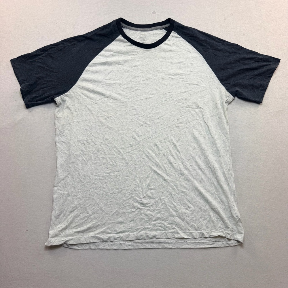 Old Navy Raglan Tee Mens Extra Large Grey Blue Excellent Baseball Shirt